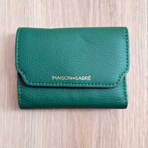 Green MAISON de SABRÉ Leather Trifold Wallet